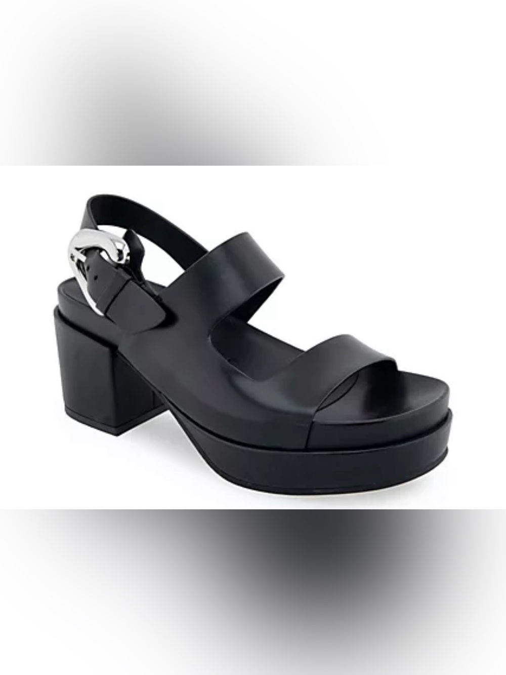 AEROSOLES Clarkson Black Chunky Platform Strappy Sandals Size 7.5